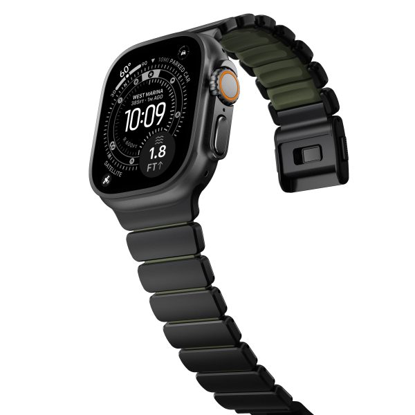 Nomad Stratos Band Black Titanium Forest Green FKM AW 45/46/49mm
