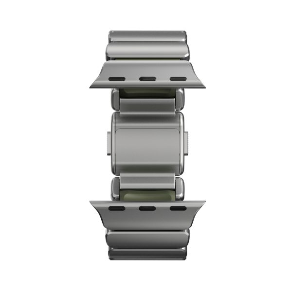 Nomad Stratos Band Natural Titanium Forest Green FKM AW 45/46/49mm
