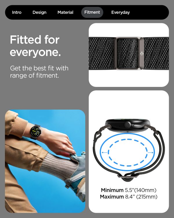 Spigen Lite Fit X V2 black - Google Pixel Watch 4/3 45mm