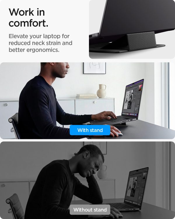 Spigen Slim Fold Laptop & Tablet Stand LD201-S8 black