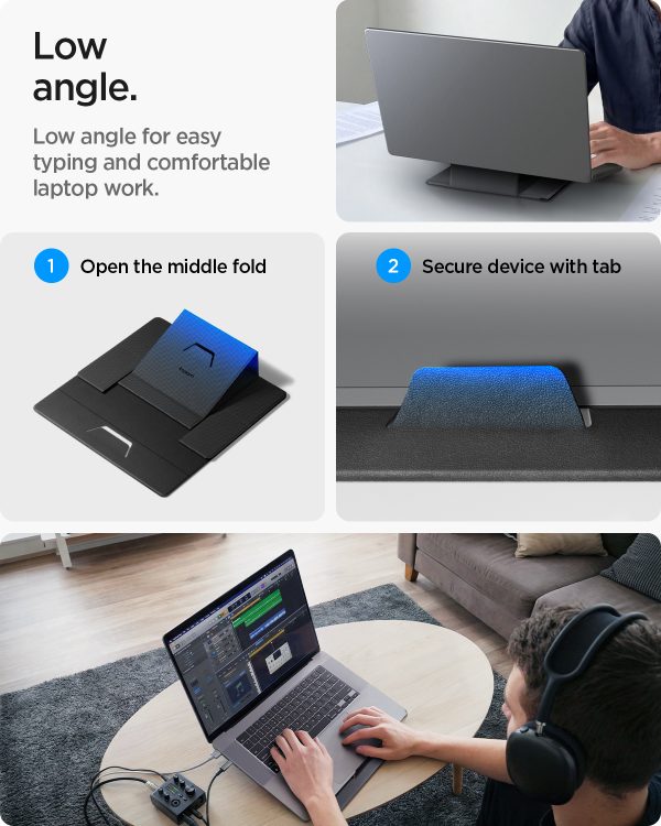 Spigen Slim Fold Laptop & Tablet Stand LD201-S8 black
