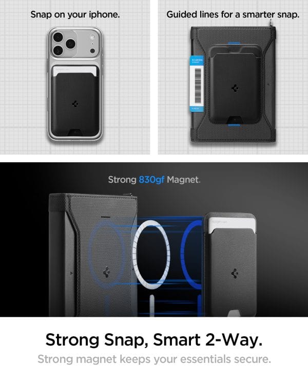 Spigen Universal Passport Holder with MagSafe Wallet black
