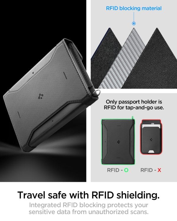 Spigen Universal Passport Holder with MagSafe Wallet black
