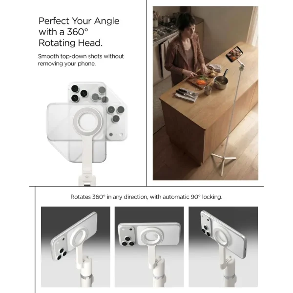 Spigen MagSafe Tripod Selfie Stick Dune Beige (AMP11373) - Image 14