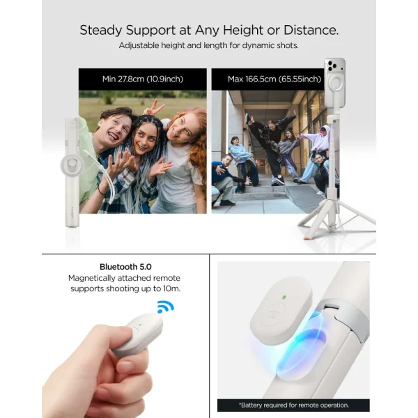 Spigen MagSafe Tripod Selfie Stick Dune Beige (AMP11373) - Image 11