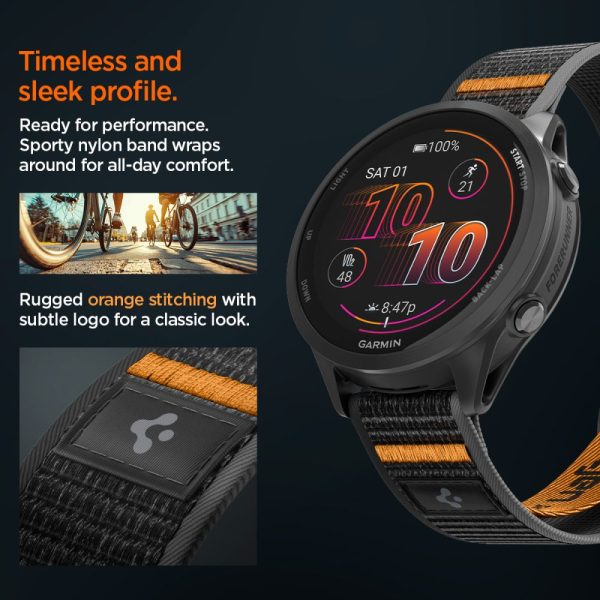 Λουράκι Garmin Quick Release 22mm Spigen Athlex Air Active Black/Orange (AMP11425) - Image 9