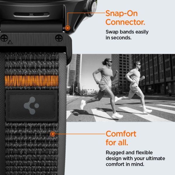 Λουράκι Garmin QuickFit 22mm Spigen Athlex Air Active Black / Orange (AMP11426) - Image 6