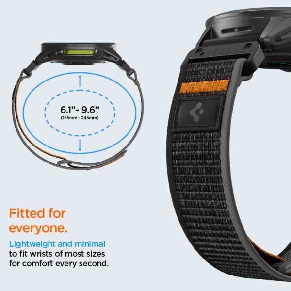 Λουράκι Garmin QuickFit 22mm Spigen Athlex Air Active Black / Orange (AMP11426) - Image 7