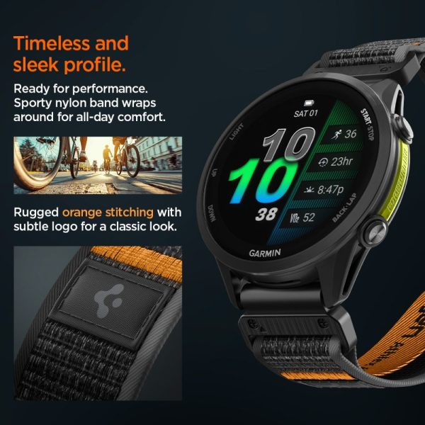 Λουράκι Garmin QuickFit 22mm Spigen Athlex Air Active Black / Orange (AMP11426) - Image 8