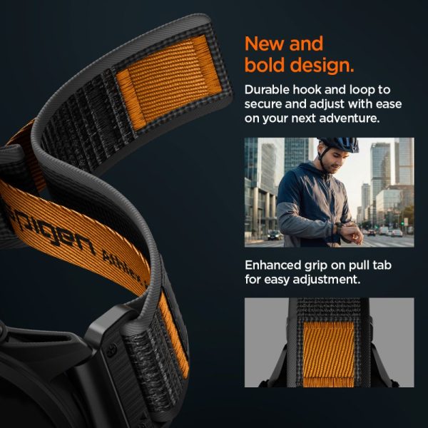 Λουράκι Garmin QuickFit 22mm Spigen Athlex Air Active Black / Orange (AMP11426) - Image 9