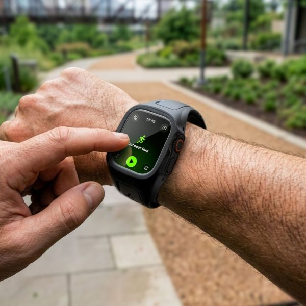 Λουράκι με Θήκη & Τζάμι Apple Watch Ultra 49mm Spigen Liquid Air Pro Black (ACS11416) - Image 6