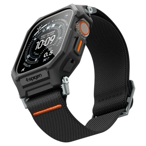 Λουράκι με Θήκη & Τζάμι Apple Watch Ultra 49mm Spigen Lite Fit Pro Matte Black (ACS11415) - Image 4