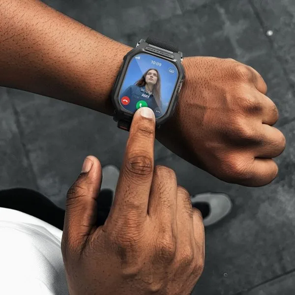 Λουράκι με Θήκη & Τζάμι Apple Watch Ultra 49mm Spigen Lite Fit Pro Matte Black (ACS11415) - Image 7
