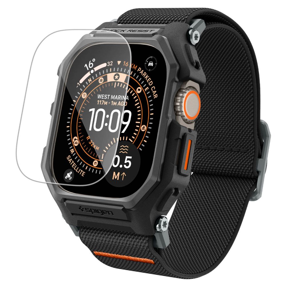 Λουράκι με θήκη και τζάμι Apple Watch Ultra 49mm Spigen Lite Fit Pro Matte Black