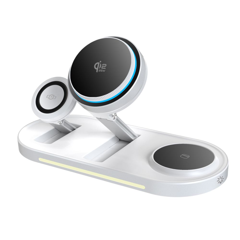 Ασύρματος Φορτιστής 3 σε 1 Tech-Protect A51 ArcticBoost MagSafe Qi2.2 25W White - Image 2