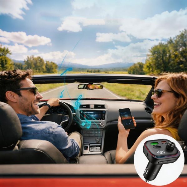 Φορτιστής Αυτοκινήτου Tech-Protect CC07 3-Port PD 54W με Bluetooth FM Transmitter Black - Image 5