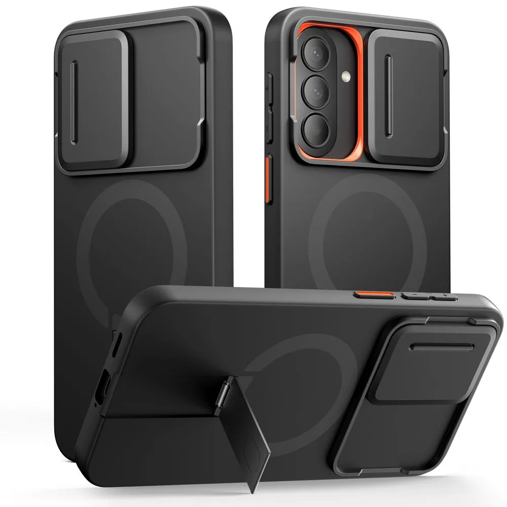 Θήκη Samsung Galaxy A57 5G Tech-Protect Kevlar Aura MagSafe Black Orange