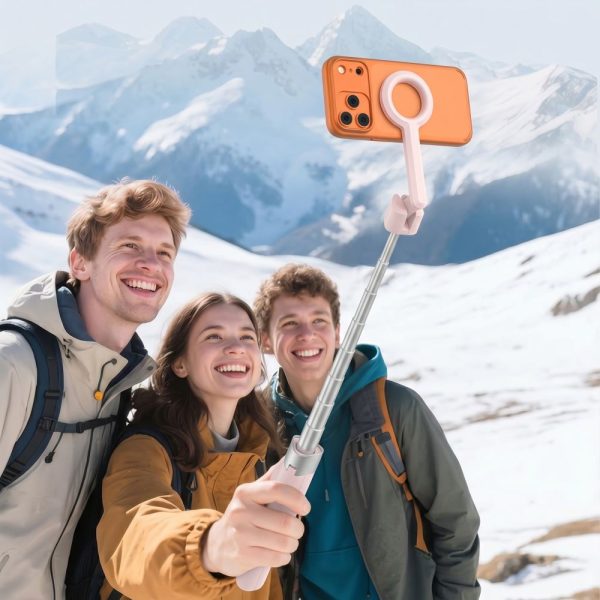 Selfie Stick Τρίποδο Tech-Protect L10S MagSafe Bluetooth Pink/Grey - Image 11