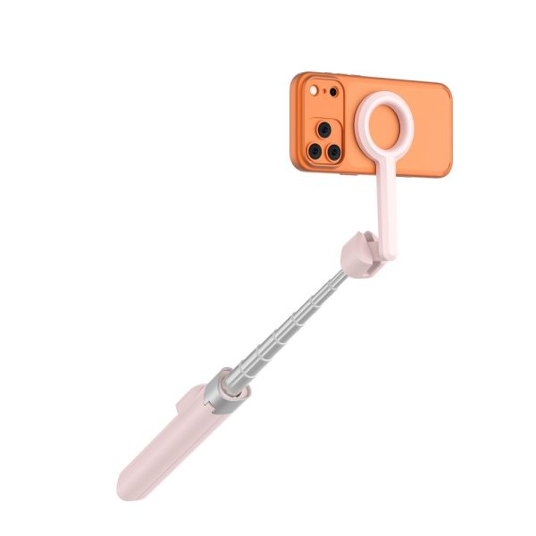 Selfie Stick Τρίποδο Tech-Protect L10S MagSafe Bluetooth Pink/Grey - Image 5