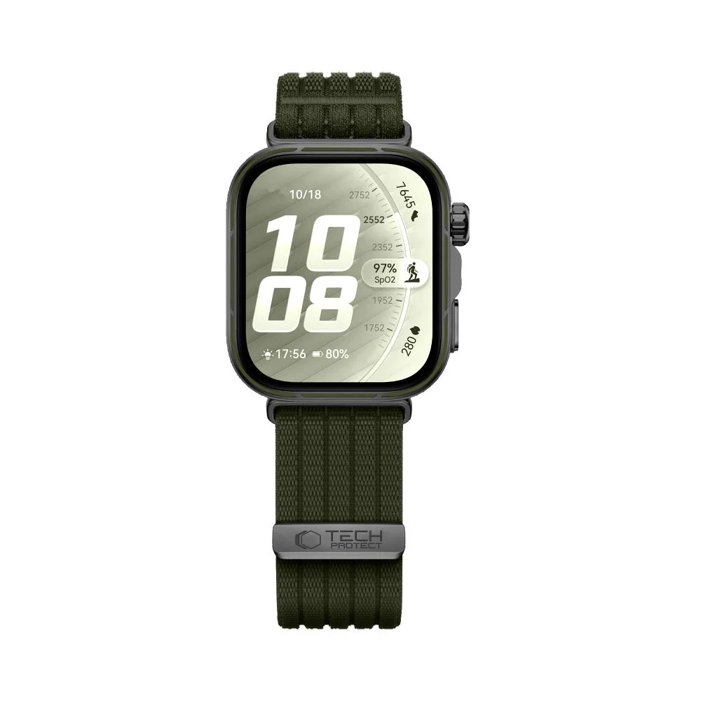 Λουράκι Huawei Watch Fit 3 / 4 / 4 Pro / 5 / 5 Pro Tech-Protect Nylon Military Green - Image 3