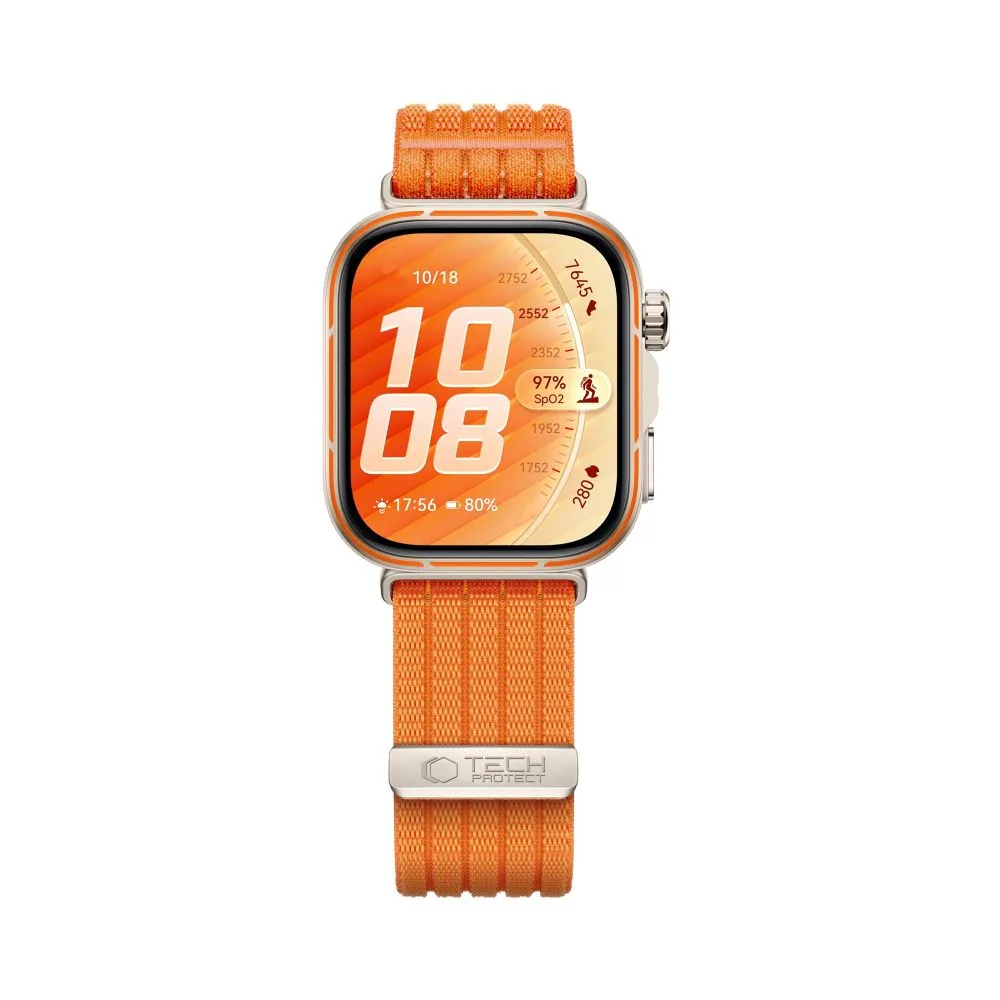 Λουράκι Huawei Watch Fit 3 / 4 / 4 Pro / 5 / 5 Pro Tech-Protect Nylon Orange - Image 3