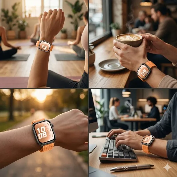 Λουράκι Huawei Watch Fit 3 / 4 / 4 Pro / 5 / 5 Pro Tech-Protect Nylon Orange - Image 8
