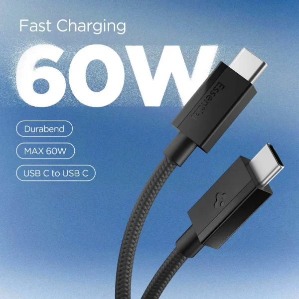 Καλώδιο USB-C σε USB-C Spigen Essential EB6015CC 60W 1.5m Μαύρο (ACA10417) - Image 7