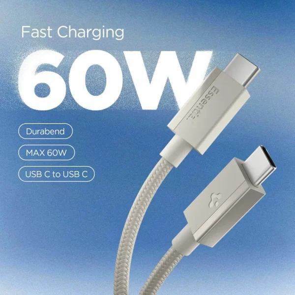Καλώδιο USB-C σε USB-C Spigen Essential EB6015CC 60W 1.5m Natural Titanium (ACA10419) - Image 7