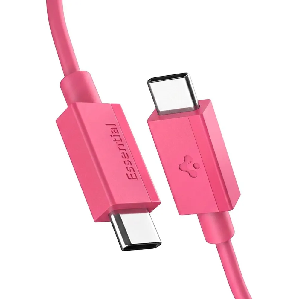 Καλώδιο USB-C σε USB-C Spigen Essential EB6010CC 60W 1m Ροζ (ACA10414) - Image 2
