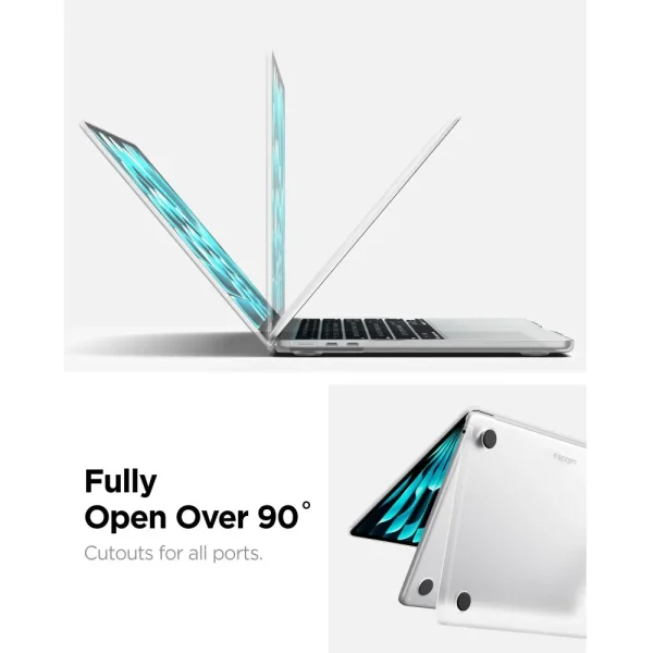Θήκη MacBook Air 13 M2-M5 2022-2026 Spigen AirSkin Frost Clear (ACS11530) - Image 4