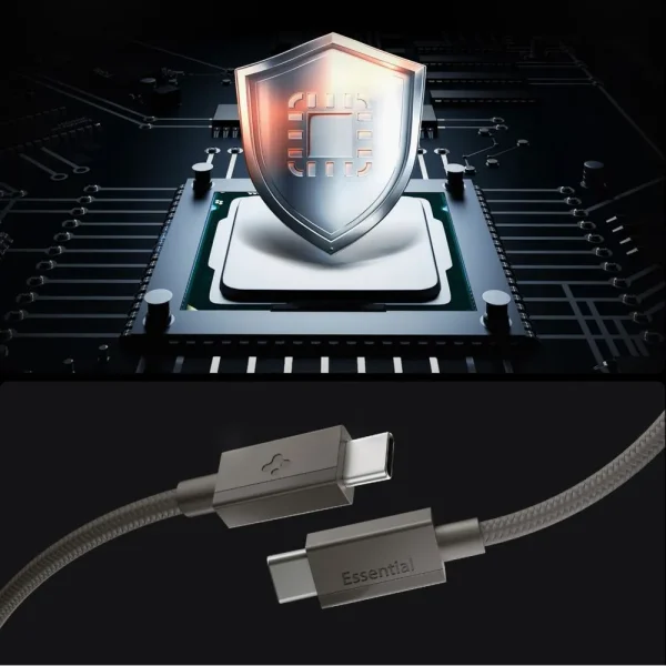 Καλώδιο USB-C σε USB-C Spigen Essential EB6015CC 60W 1.5m Gunmetal (ACA10418) - Image 5
