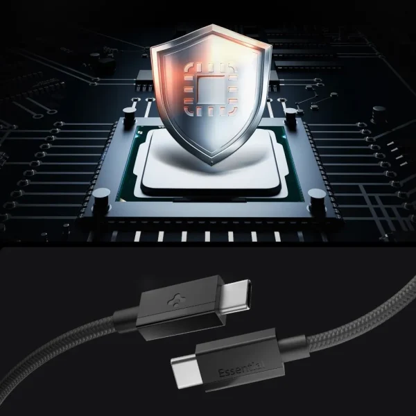 Καλώδιο USB-C σε USB-C Spigen Essential EB6015CC 60W 1.5m Μαύρο (ACA10417) - Image 5