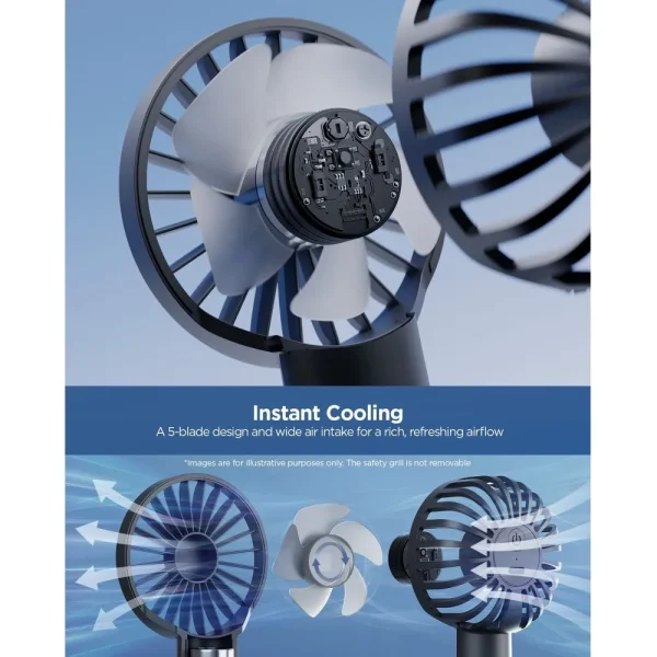 Φορητός Ανεμιστήρας Χειρός Spigen A905 Mini Portable Fan Black (AHP10454) - Image 6