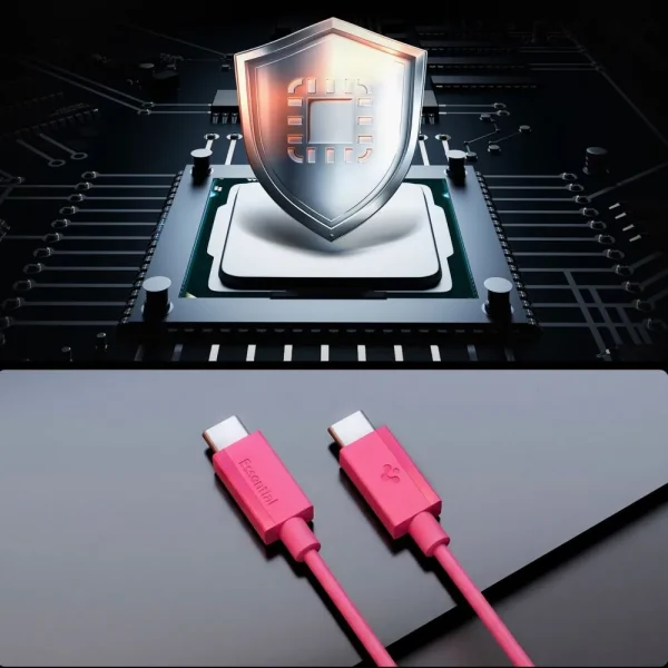 Καλώδιο USB-C σε USB-C Spigen Essential EB6010CC 60W 1m Ροζ (ACA10414) - Image 6