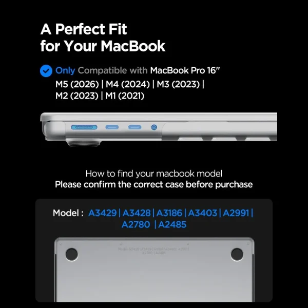 Θήκη MacBook Pro 16 2021-2026 Spigen AirSkin Frost Clear (ACS11526) - Image 10