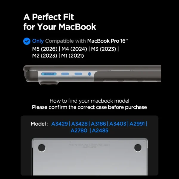 Θήκη MacBook Pro 16 2021-2026 Spigen AirSkin Frost Black (ACS11527) - Image 8