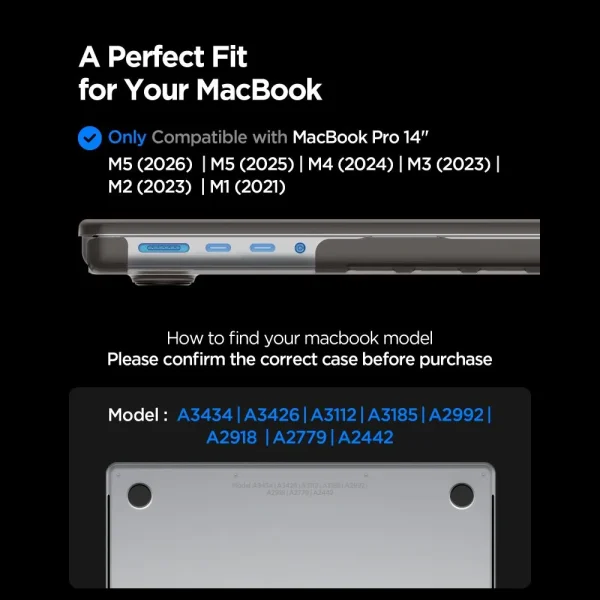 Θήκη MacBook Pro 14 2021-2026 Spigen AirSkin Frost Black (ACS11529) - Image 7