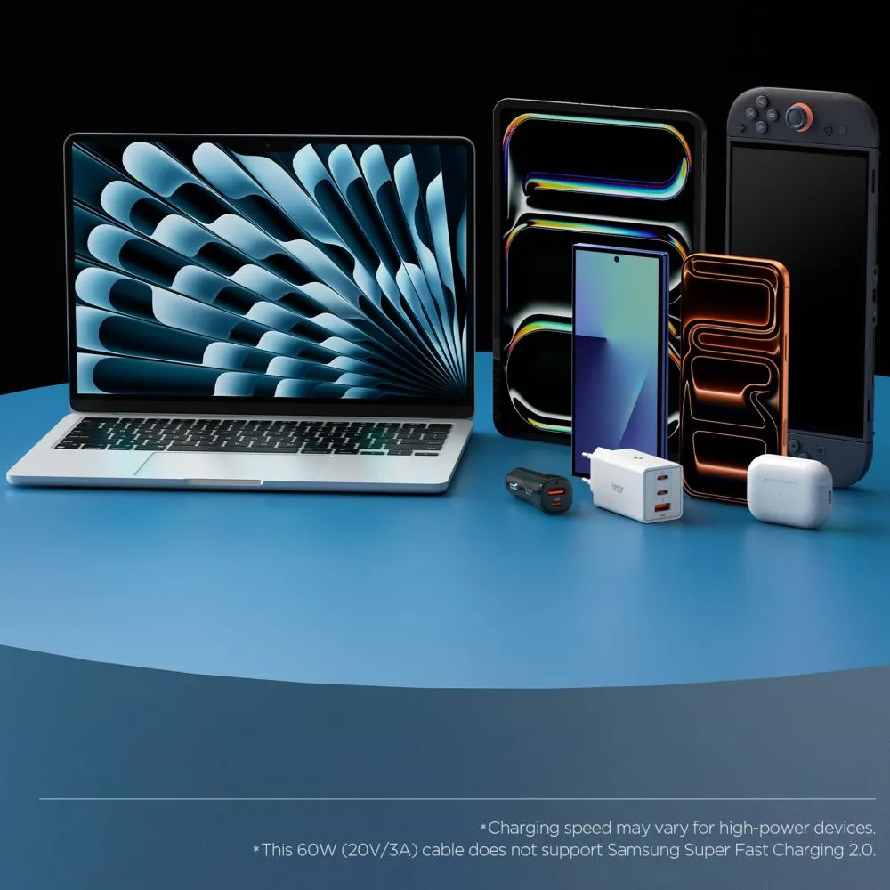 Καλώδιο USB-C σε USB-C Spigen Essential EB6010CC 60W 1m Ροζ (ACA10414) - Image 3