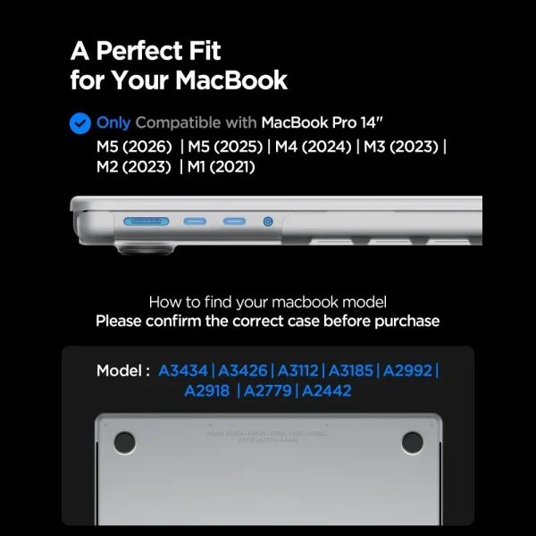 Θήκη MacBook Pro 14 2021-2026 Spigen AirSkin Frost Clear (ACS11528) - Image 7