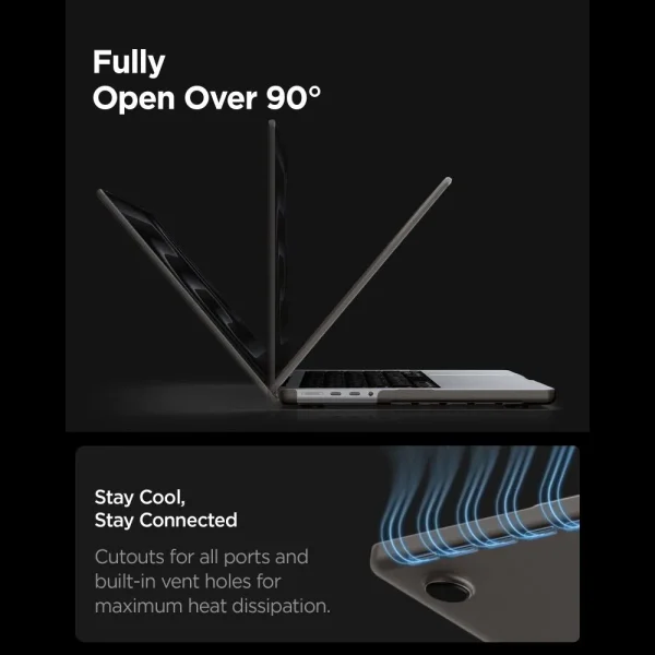 Θήκη MacBook Pro 14 2021-2026 Spigen AirSkin Frost Black (ACS11529) - Image 4