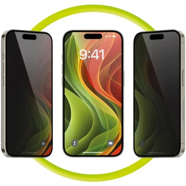 Privacy Τζάμι Προστασίας iPhone 15 Pro Mobile Origin EasyGlass με Applicator - Image 5
