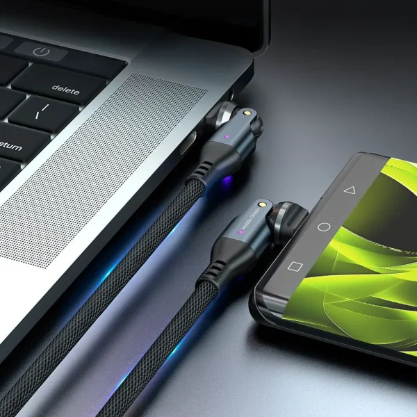 Καλώδιο USB-C σε USB-C Mobile Origin 240W Rotating 540° 1m Black - Image 12