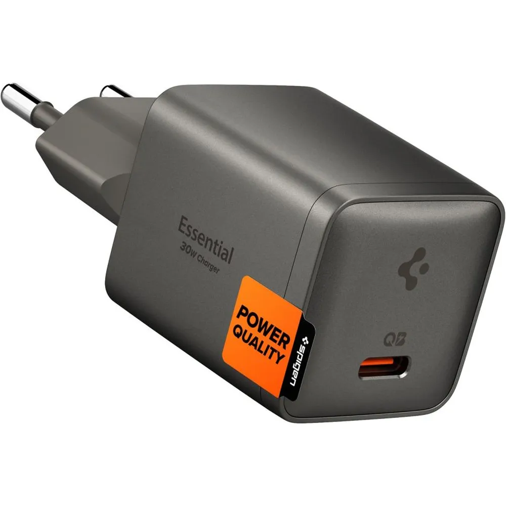 Φορτιστής Τοίχου Spigen Essential EE301EU-GAN 30W USB-C Gunmetal (ACH10447)