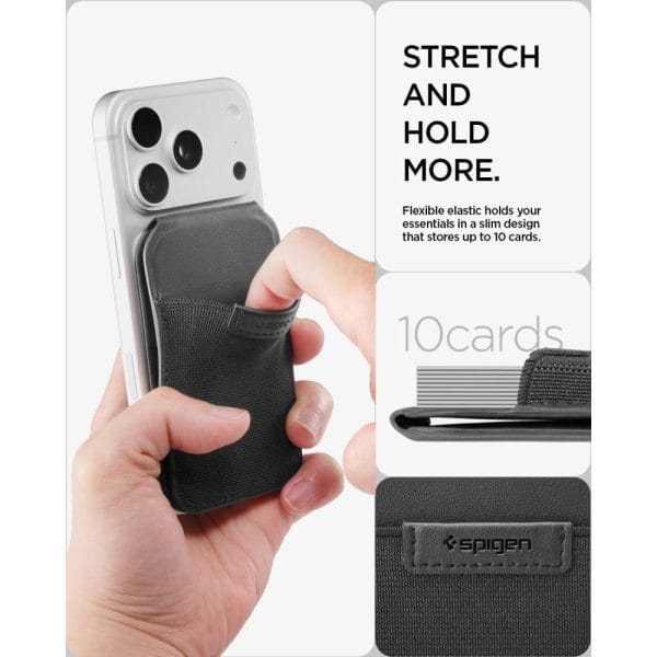 Πορτοφόλι MagSafe με Βάση Spigen S314-4 Slim Fold Black (AFA11591) - Image 12