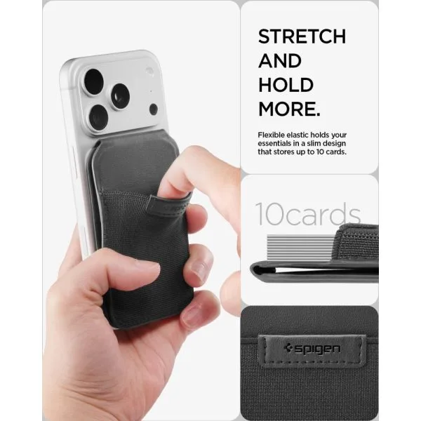 Πορτοφόλι MagSafe με Βάση Spigen S314-4 Slim Fold Black (AFA11591) - Image 12