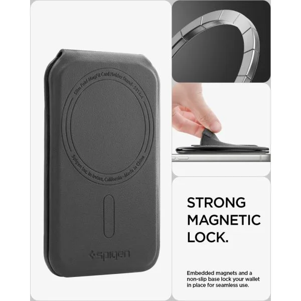 Πορτοφόλι MagSafe με Βάση Spigen S314-4 Slim Fold Black (AFA11591) - Image 13