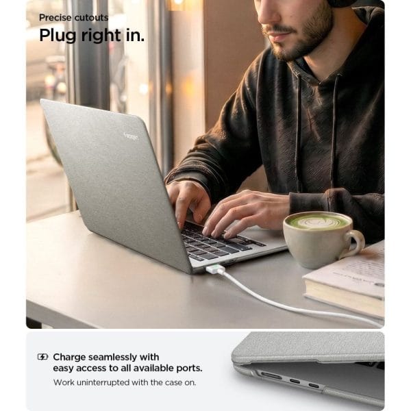 Θήκη MacBook Air 13 M2-M5 2023-2026 Spigen Urban Fit Heather Grey (ACS10974) - Image 10