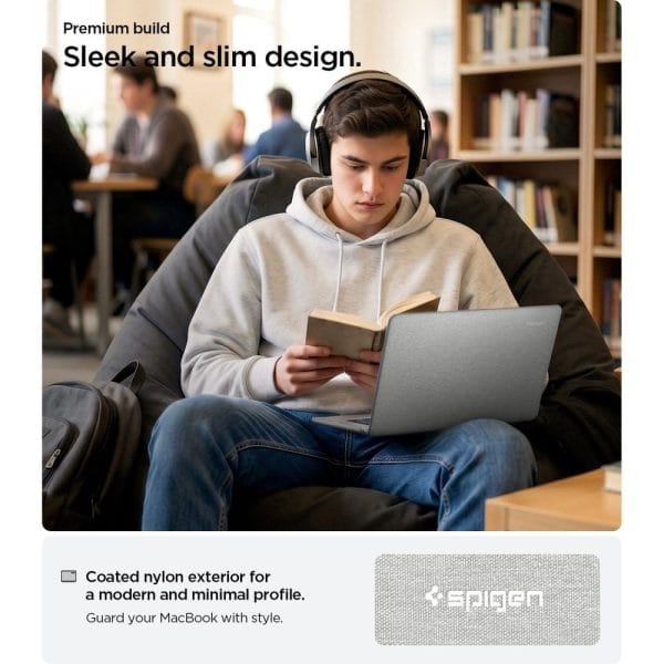 Θήκη MacBook Air 15 M2-M5 2023-2026 Spigen Urban Fit Heather Grey (ACS10975) - Image 6