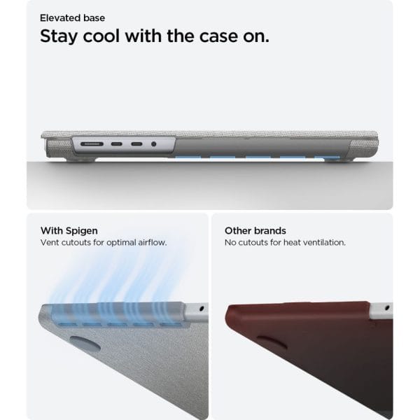 Θήκη MacBook Pro 14 M1-M5 Pro / Max 2021-2026 Spigen Urban Fit Heather Grey (ACS10976) - Image 9