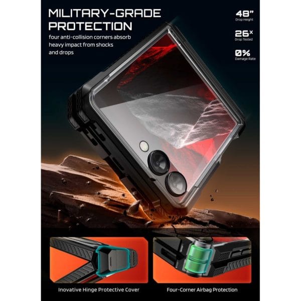 Θήκη Samsung Galaxy Z Flip 8 Supcase UB Grip Mag MagSafe Black - Image 4